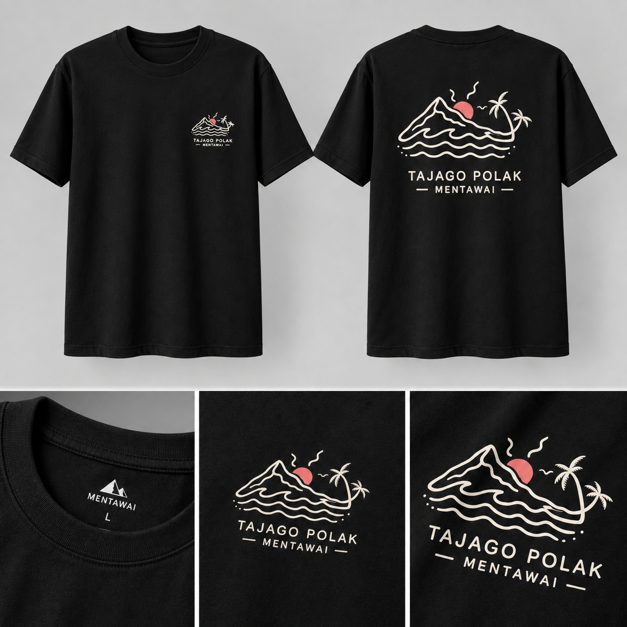 Kaos distro premium Leppei — Tajago Polak Mentawai