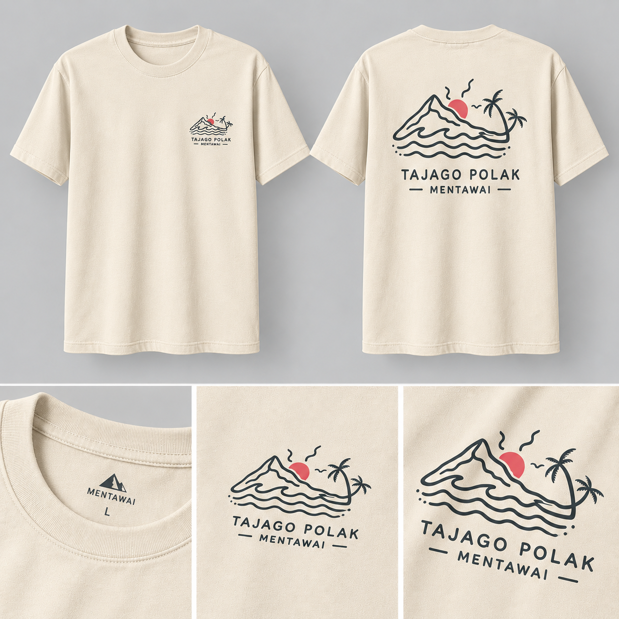 Kaos distro premium Leppei — Tajago Polak Mentawai