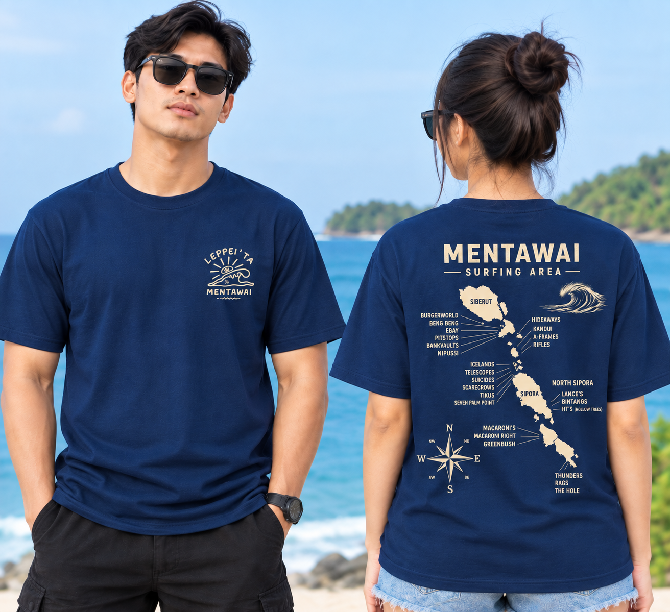 Kaos distro premium leppei Mentawai Surfing Area