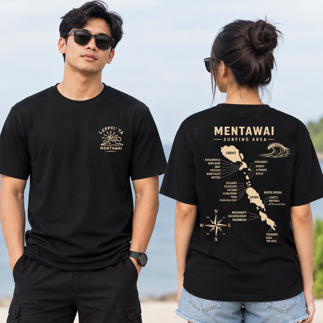 Kaos distro premium leppei Mentawai Surfing Area